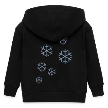 Schneeflocken - Kinder Organic Kapuzenjacke Mini Cultivator von Stanley/Stella - Schwarz - Hinten