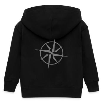 Kompass - Kinder Organic Kapuzenjacke Mini Cultivator von Stanley/Stella - Schwarz - Hinten