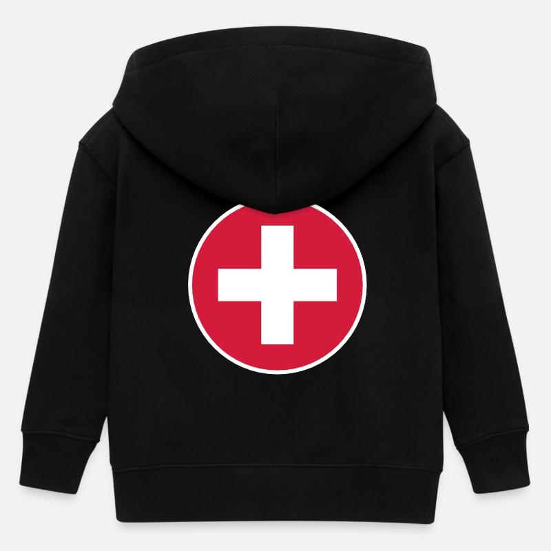 schweiz - Veste à capuche enfant bio Stanley/Stella - noir