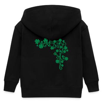 Kleeblatt - Kinder Organic Kapuzenjacke Mini Cultivator von Stanley/Stella - Schwarz - Hinten
