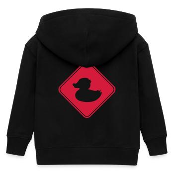 Canard Panneau Avertissement Attention Danger Prudence - Veste à capuche enfant bio Stanley/Stella - noir - Dos