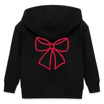 gift wrap ribbon - Kids Organic Zip-up Hoodie by Stanley/Stella - black - Back