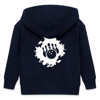 Skittles bowling blob - Kids Organic Zip-up Hoodie by Stanley/Stella - navy - Back