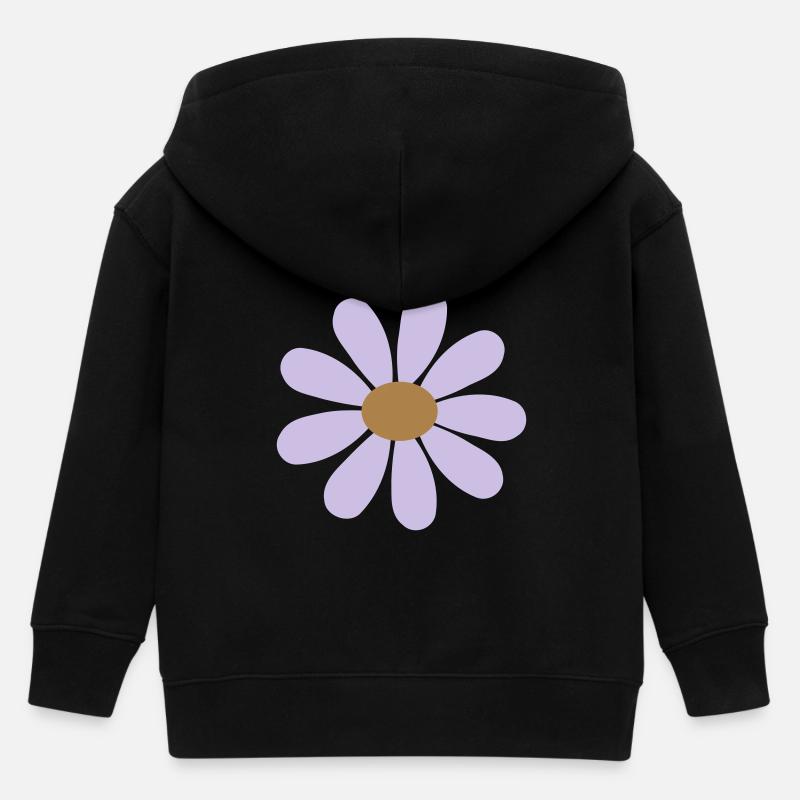 Fleur de marguerite - Veste à capuche enfant bio Stanley/Stella - noir