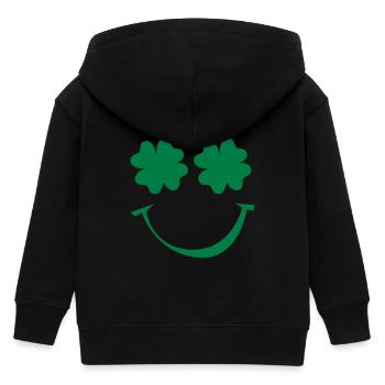 St. Patrick's day - Kids Organic Zip-up Hoodie by Stanley/Stella - black - Back