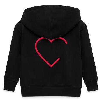 open heart outline (1c) - Veste à capuche enfant bio Stanley/Stella - noir - Dos