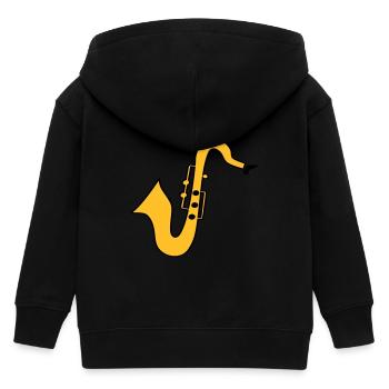 Saxofon - Kinder Organic Kapuzenjacke Mini Cultivator von Stanley/Stella - Schwarz - Hinten