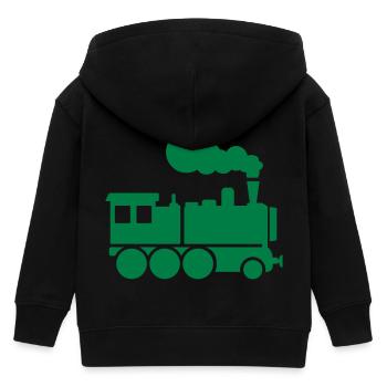 Locomotive - Kids Organic Zip-up Hoodie by Stanley/Stella - black - Back