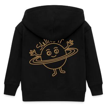 saturn outlines - Kinder Organic Kapuzenjacke Mini Cultivator von Stanley/Stella - Schwarz - Hinten