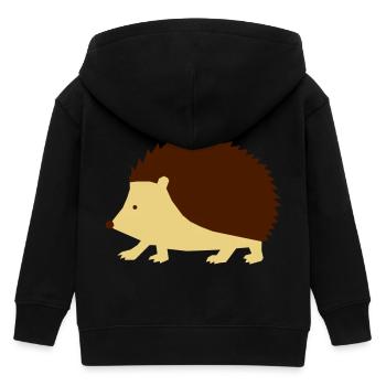 Igel - zackig - Kinder Organic Kapuzenjacke Mini Cultivator von Stanley/Stella - Schwarz - Hinten