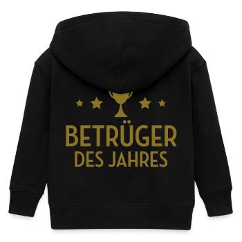 Betrüger Betrügen Betrügerin Mogler Moglerin Spiel - Kinder Organic Kapuzenjacke Mini Cultivator von Stanley/Stella - Schwarz - Hinten