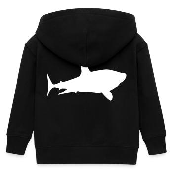 haj haj - Hoodie med dragkedja barn ekologisk Stanley/Stella - svart - Bak