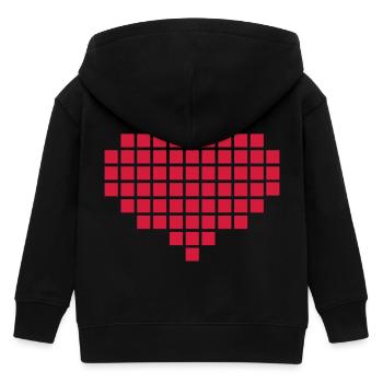 Heart Pixel - Veste à capuche enfant bio Stanley/Stella - noir - Dos