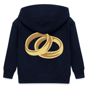Alliances - Mariage - Veste à capuche enfant bio Stanley/Stella - marine - Dos