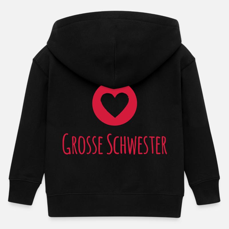 Große Schwester (dh) - Kinder Organic Kapuzenjacke Mini Cultivator von Stanley/Stella - Schwarz