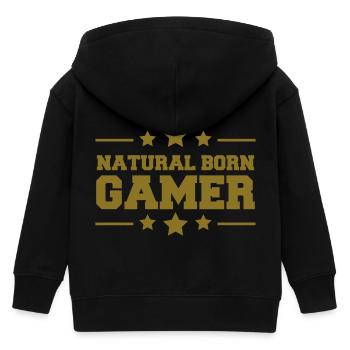 Natural Born Gamer Design - Kinder Organic Kapuzenjacke Mini Cultivator von Stanley/Stella - Schwarz - Hinten