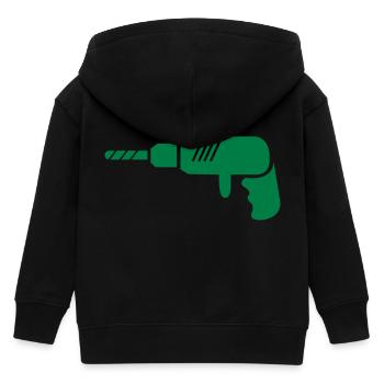 bohrmaschine_001 - Kinder Organic Kapuzenjacke Mini Cultivator von Stanley/Stella - Schwarz - Hinten