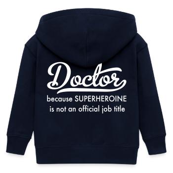 Ärztin - Kinder Organic Kapuzenjacke Mini Cultivator von Stanley/Stella - Navy - Hinten