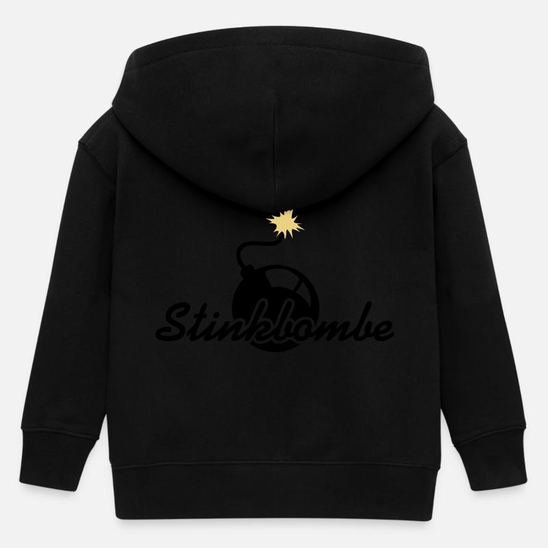 bombe puante - Veste à capuche enfant bio Stanley/Stella - noir