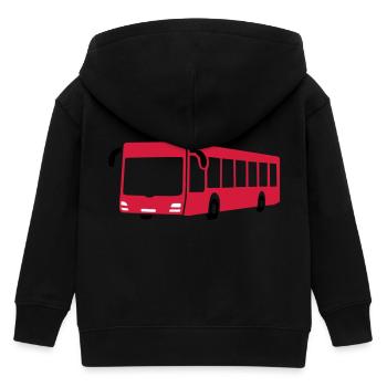 Bus - Kinder Organic Kapuzenjacke Mini Cultivator von Stanley/Stella - Schwarz - Hinten