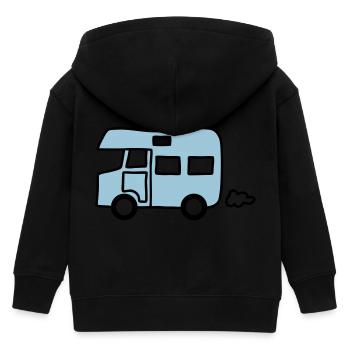 Wohnmobil - Caravan - V2 - Kinder Organic Kapuzenjacke Mini Cultivator von Stanley/Stella - Schwarz - Hinten