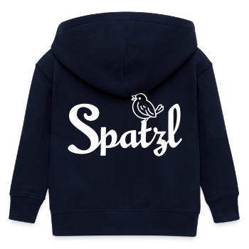 Spatzl – Kosename der Bayern - Kinder Organic Kapuzenjacke Mini Cultivator von Stanley/Stella - Navy - Hinten