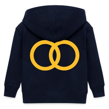 Ringe - Ehe - Hochzeit - Kinder Organic Kapuzenjacke Mini Cultivator von Stanley/Stella - Navy - Hinten