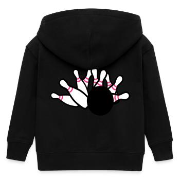 Kegeln - Kinder Organic Kapuzenjacke Mini Cultivator von Stanley/Stella - Schwarz - Hinten