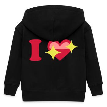 I love - Kinder Organic Kapuzenjacke Mini Cultivator von Stanley/Stella - Schwarz - Hinten