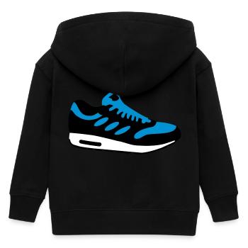 schuh__f3 - Kinder Organic Kapuzenjacke Mini Cultivator von Stanley/Stella - Schwarz - Hinten