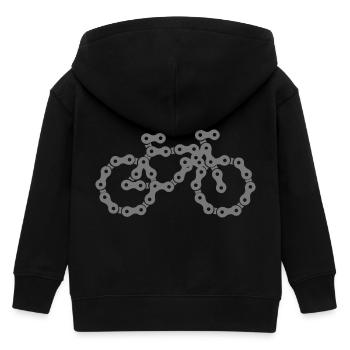 Bike - Kids Organic Zip-up Hoodie by Stanley/Stella - black - Back