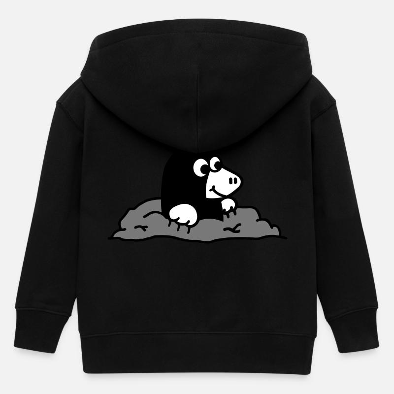 Taupe - Veste à capuche enfant bio Stanley/Stella - noir