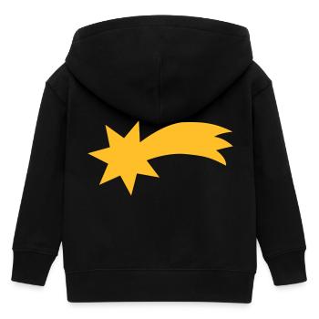 Shooting star - Kids Organic Zip-up Hoodie by Stanley/Stella - black - Back