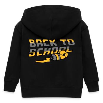 Back To School - Kids Organic Zip-up Hoodie by Stanley/Stella - black - Back