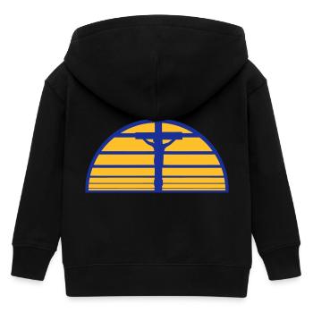 Jesus Christus Gott Glaube Kreuz Beten Christen - Kinder Organic Kapuzenjacke Mini Cultivator von Stanley/Stella - Schwarz - Hinten