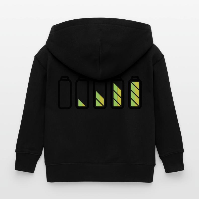 battery_loading Kids Organic Zip-up Hoodie by Stanley/Stella