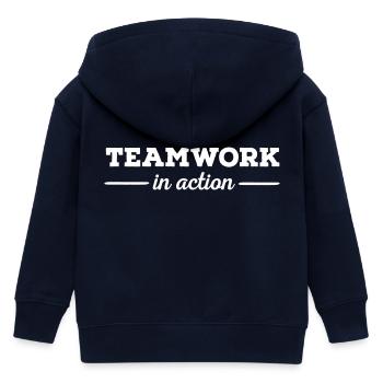 Teamwork - Kinder Organic Kapuzenjacke Mini Cultivator von Stanley/Stella - Navy - Hinten