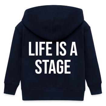 Life Is A Stage - Kinder Organic Kapuzenjacke Mini Cultivator von Stanley/Stella - Navy - Hinten