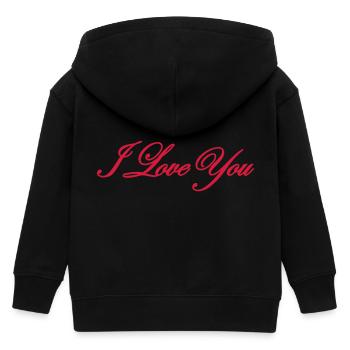 I love you - Veste à capuche enfant bio Stanley/Stella - noir - Dos