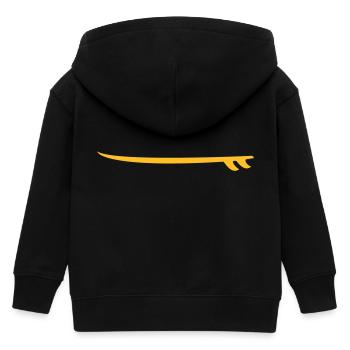 Surfboard - Kids Organic Zip-up Hoodie by Stanley/Stella - black - Back