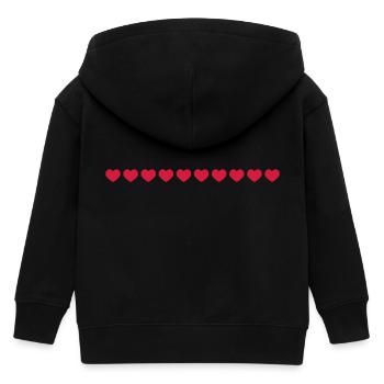10_kleine_herzen - Veste à capuche enfant bio Stanley/Stella - noir - Dos