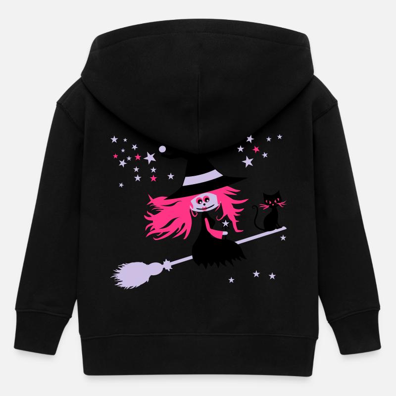 sorcière - Veste à capuche enfant bio Stanley/Stella - noir
