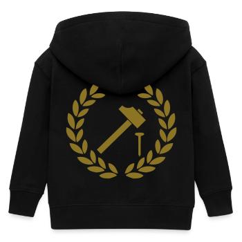 hammer und nagel - Kinder Organic Kapuzenjacke Mini Cultivator von Stanley/Stella - Schwarz - Hinten