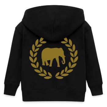 elefant deluxe - Kids Organic Zip-up Hoodie by Stanley/Stella - black - Back