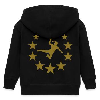 handball star - Kids Organic Zip-up Hoodie by Stanley/Stella - black - Back