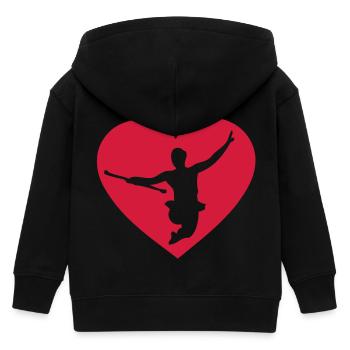 heart coeur sport twirling baton4 - Veste à capuche enfant bio Stanley/Stella - noir - Dos