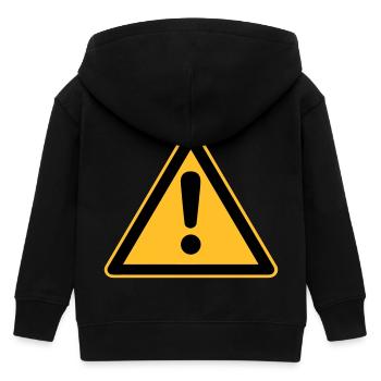 Safety-Sign Warning - Kinder Organic Kapuzenjacke Mini Cultivator von Stanley/Stella - Schwarz - Hinten