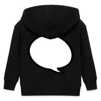 speech bubble - Kids Organic Zip-up Hoodie by Stanley/Stella - black - Back