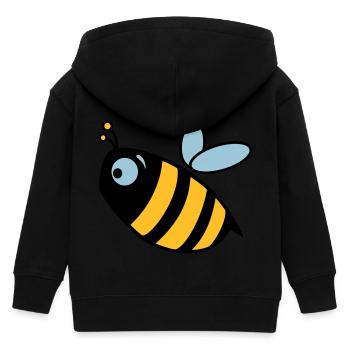 Bumblebee - Kids Organic Zip-up Hoodie by Stanley/Stella - black - Back
