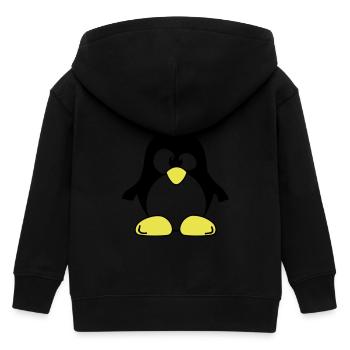 pinguin pingui - Kinder Organic Kapuzenjacke Mini Cultivator von Stanley/Stella - Schwarz - Hinten